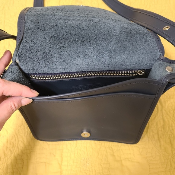 Vintage Coach Bag Legacy Studio Flap Black Purse Crossbody Genuine Leather - Picture 5 of 12